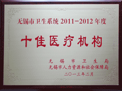 2011-2012年度無錫市十佳醫(yī)療機構